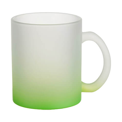 Szublimálható 330 ml-es tejüveg pohár - zöld átmenetes
