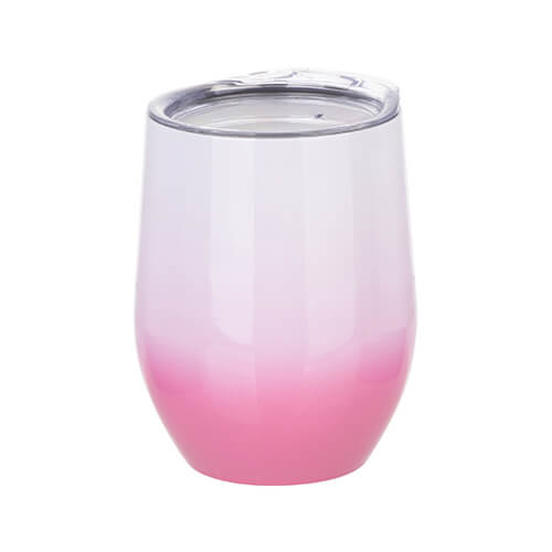 Szublimálható 360 ml-es, forralt boros pohár- fehér-pink átmenetes