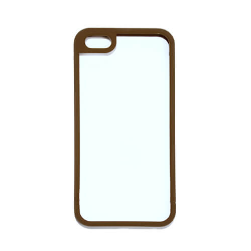 iPhone 5/5S barna műanyag keret szublimáláshoz, préseléshez