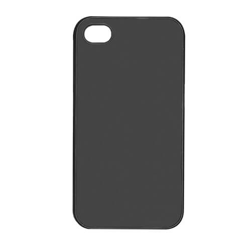 iPhone 4/4S fekete műanyag tok szublimáláshoz, préseléshez