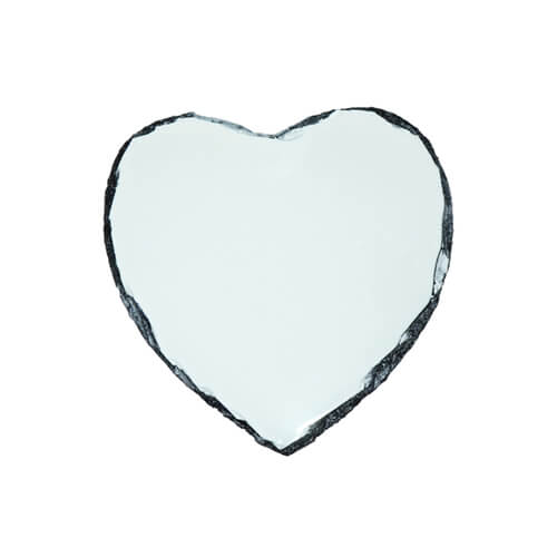 Szublimálható szív alakú gránittömb - 140x140 mm