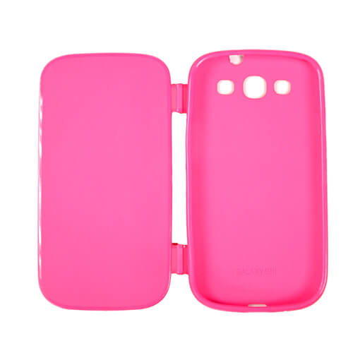 Samsung Galaxy S3 i9300 rózsaszín felnyitható gumi tok szublimáláshoz, préseléshez