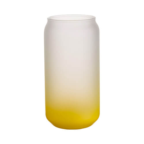 Szublimálható 550 ml-es tejüveg pohár- sárga átmenetes