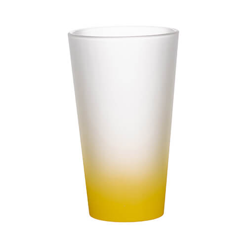 Szublimálható 450 ml-es tejüveg pohár- sárga átmenetes