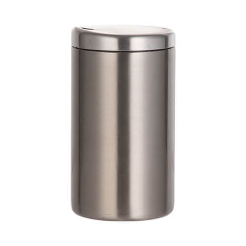 Szublimálható 400 ml-es fém pohár fedővel- ezüst