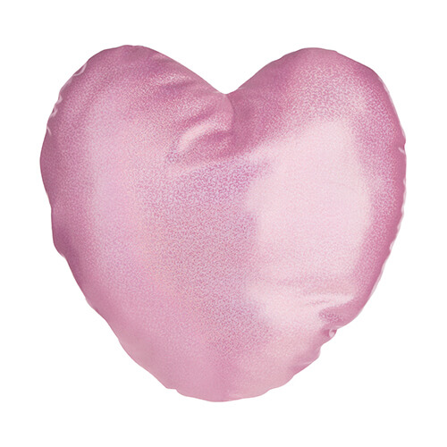 Szublimálható 40 x 40 cm-es csillámos párnahuzat - pink szív
