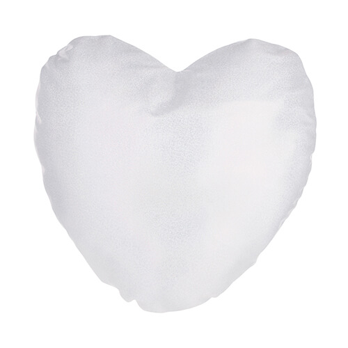 Szublimálható 40 x 40 cm-es csillámos párnahuzat - fehér szív