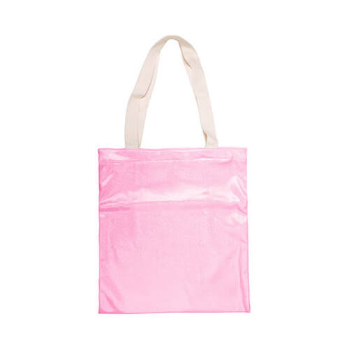 Szublimálható 34 x 37 cm-es csillámos táska- pink