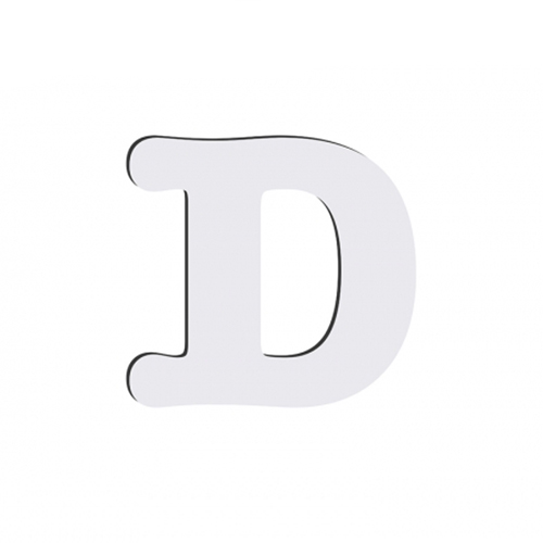 Szublimálható dekoratív MDF betű - 10 cm D