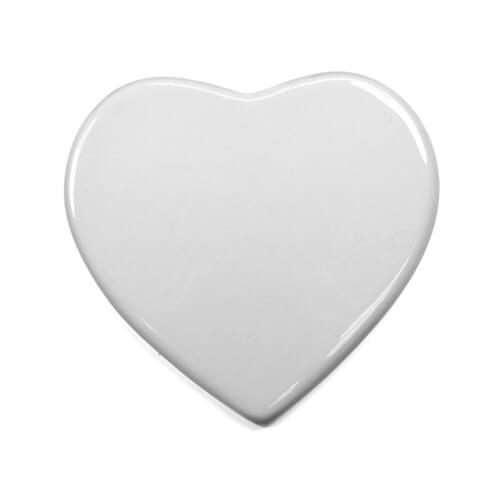 Szublimálható szív alakú kerámia lap 10 cm-es