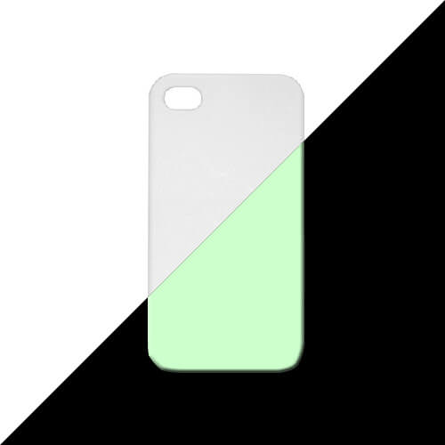 iPhone 4 3D fényes fehér fluoreszkáló tok szublimáláshoz, préseléshez