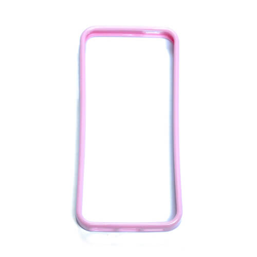 iPhone 5/5S világos rózsaszín gumi keret szublimáláshoz, préseléshez