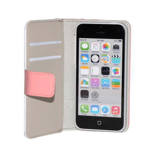 iPhone 5C rózsaszín eco bőr tok szublimáláshoz, préseléshez