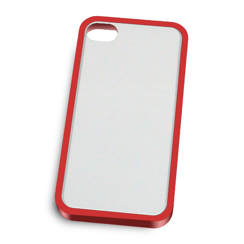iPhone 4/4S piros műanyag keret szublimáláshoz, préseléshez