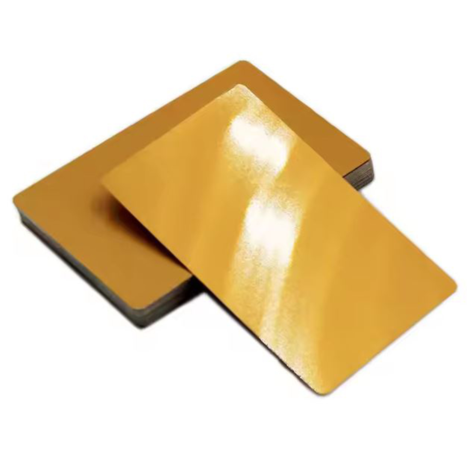 Eloxált aluminium kártya, névjegykártya - arany