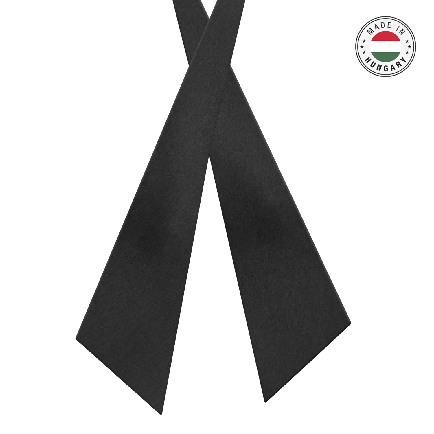 Ballagási női sál, nyakkendő logózható matt fekete