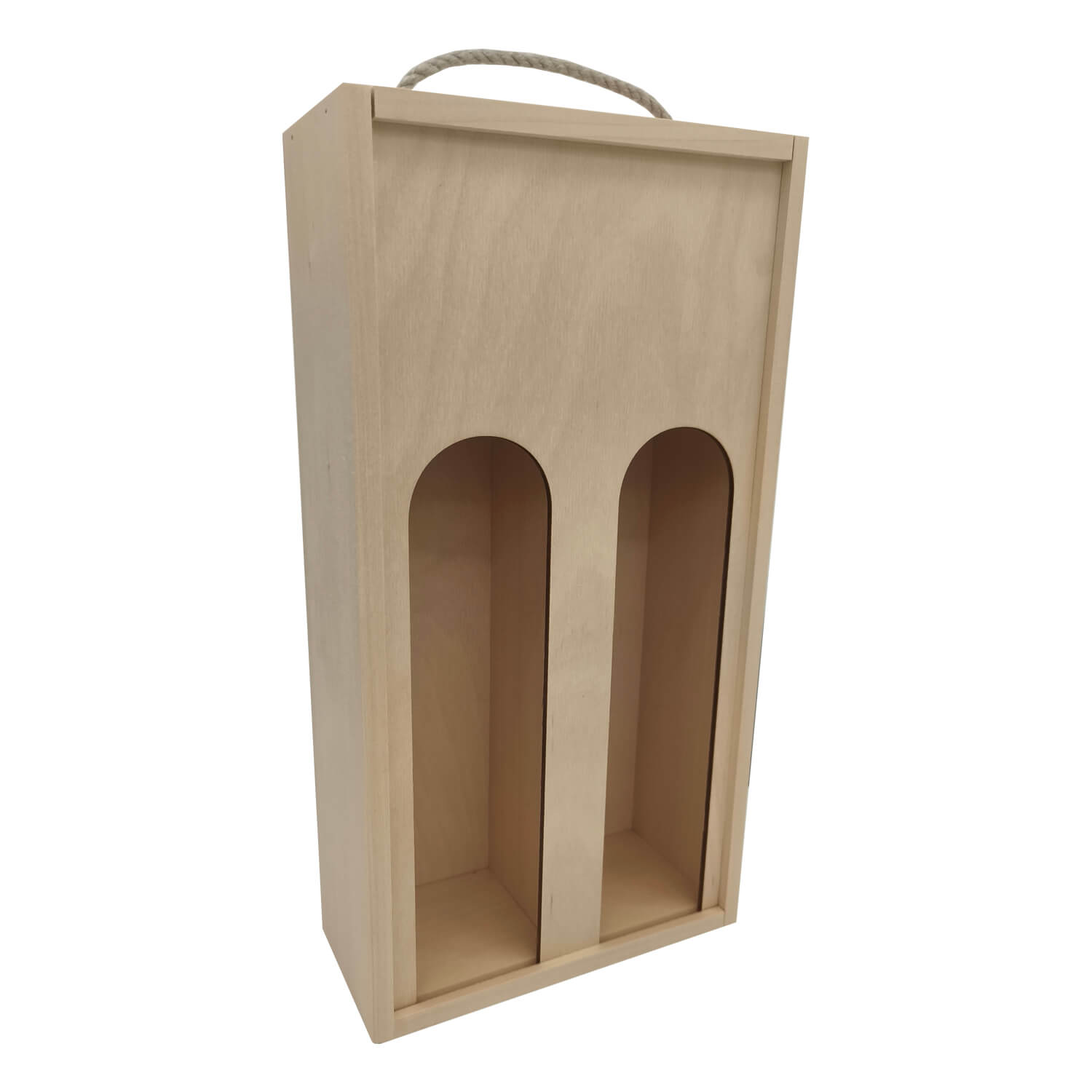 Italdoboz, borosdoboz 2 palackos tolótetős zsinórfüllel nyitott