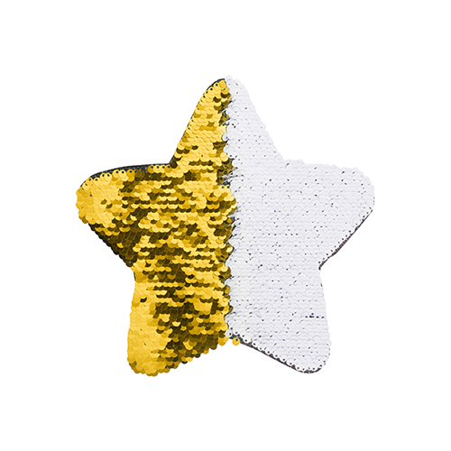 Szublimálható pólóra vasalható flitteres csillag - arany