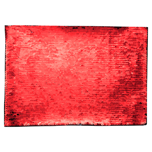 Szublimálható pólóra vasalható flitteres négyszög - piros