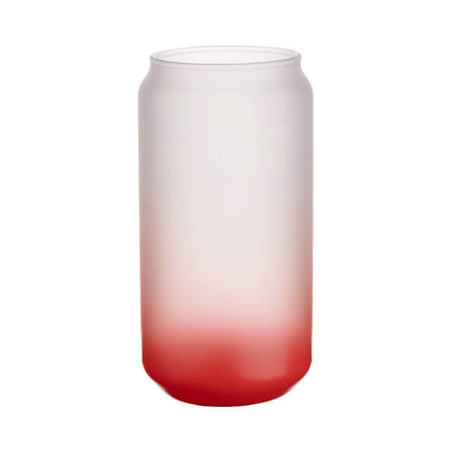 Szublimálható 550 ml-es tejüveg pohár- piros átmenetes
