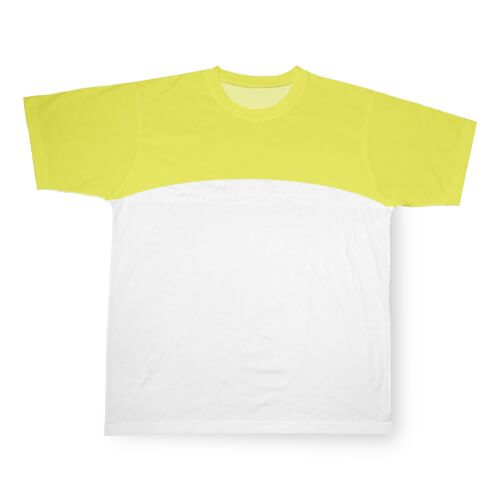 Sárga, szublimálható Cotton-Touch sport póló, XL-es