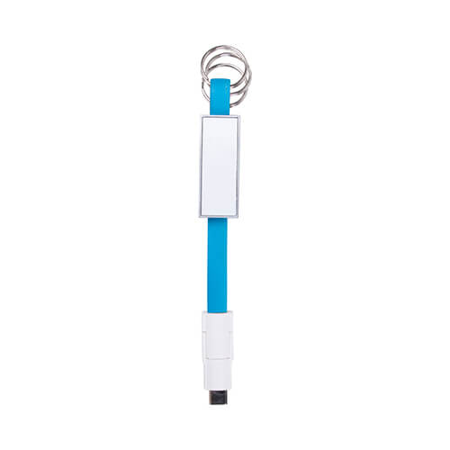 Kulcstartó-  szublimálható USB C adat kábellel- kék